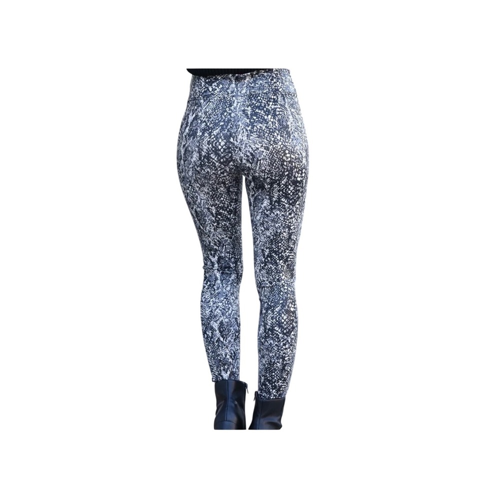 SPANX by Sara Blakely Snake Print womens‎ Leggings Pants Black White XL